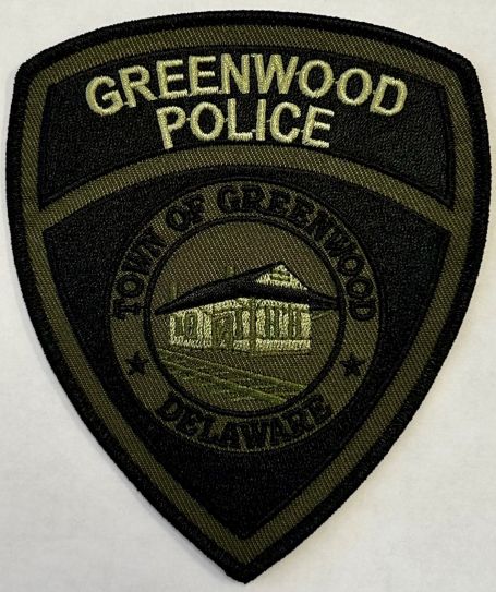 GREENWOOD POLICE DELAWARE SHOULDER PATCH.